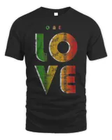 One Love Rasta Reggae Roots Clothing T Shirt Tee Stop War