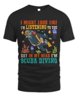 Vintage I Might Look Like Listening But In Head Scuba Diving