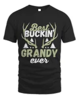 Mens Best Buckin Grandy Ever Shirt Deer Hunting Funny Dad