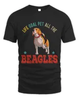 Vintage Life Goal Pet All Beagles Funny Dogs Owner