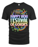 Happy Holi Festival Indian Festival Of Color Spring Elephant T-Shirt Copy Copy