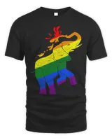 Cute Elephant Rainbow Flag Gay Pride Month Equality LGBT