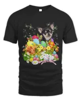 Chihuahua Bunny Dog With Easter Eggs Basket Cool 1