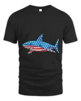 Shark American Flag USA United States of America 4th of July