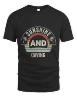 Vintage Retro Sunshine And Caving Lover Summer