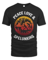 Peace Love Spelunking Vintage Speleology Caving