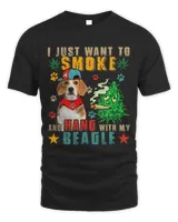 Vintage Smoke And Hang With My Beagle Funny Smoker Weed