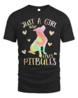 Bully Lover Dog Just a Girl Who Loves Pitbulls Tie Dye Pitbulln Girls 288 Pitbull Dog