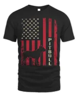 Bully Lover Dog Distressed Retro USA American Flag Pitbull Dog 239 Pitbull Dog