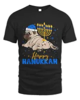 Pug Lover Jewish Pug Menorah Happy Hanukkah Chanukah Funny Dog536 Pugs Dog
