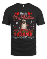Pug Lover This Is My Valentine Pajama Shirt Flowers Pug Lover Owner Pugs Dog