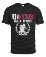 Proud Qatar Table Tennis Lovers Jersey Qatari Flag Ping Pong