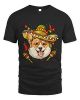 Corgi Sombrero Maraca Peppers Dog Lover Cinco De Mayo