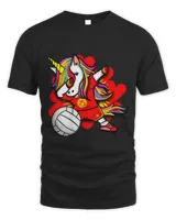 Dabbing Unicorn Kyrgyzstan Volleyball Fans Jersey Sports