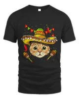 Cat Face Sombrero Happy Cinco De Mayo Maraca Peppers Outfit