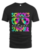 Retro Last Day School Schools Out For Summer Teacher Tie Dye