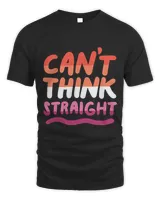 Cant Think Straight Lesbian Orange Pink LGBTQ Pride Flag