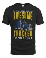 Awesome SemiTrailer Truck Driver Big Rig Trucker