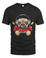 Pug Lover Funny Pug Gamer Cute Playing Games Pugs Outfit Pugs Dog