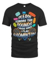 Funny Badminton Racquet Shuttlecock Sports Summer Backcourt