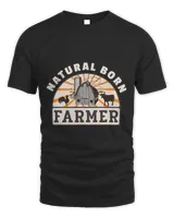 Natural Born Farmer Funny Farmers Retro