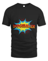 Dodgeballer Superhero Comic Book Funny Retro Dodgeball