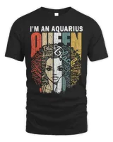 Queen Aquarius Gifts for Women Shirt - February January Bday T-Shirt