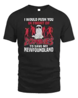 Save My Newfoundland Dog From Zombies Funny Halloween 2021 T-Shirt (2)