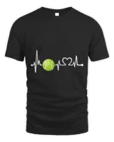 Funny Tennis Coach & Player Gift  Love Tennis Heartbeat T-Shirt