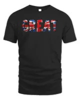 Great Britain is Great Cool Union Jack Flag Art T-Shirt