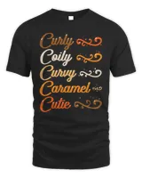 Womens Curly Curvy Caramel Cutie Melanin Goddess Black Pride