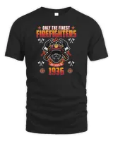 85 Year Old Firefighter Born in 1936 Vintage 85 Birthday T-Shirt