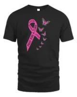 Breast Cancer Awareness Gift Spiritual Religious Butterflies T-Shirt