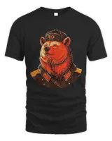 Mens Bear Communist Soviet Union USSR T-Shirt For Men