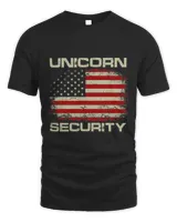 Vintage American Flag Security Squad Unicorn Security T-Shirt
