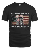 Womens Vintage Just A Mom Who Raise A Soldier Women T-Shirt