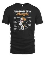 Anatomy Of A Beagle Funny Dog Lover Beagle Mom Dad T-Shirt