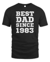 Best Dad Since 1983 Father&39;s Day Grandpa New Dad Papa T-Shirt