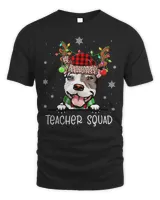 Pitbull Teacher Squad Reindeer Pitbull Dog Funny Teacher Christmas 313