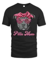 Pitbull Womens Womens Pittie Mom Cute Pitbull Dog Retro 324