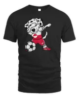 Dabbing Dalmatian Greenland Soccer Fans Greenlandic Football T-Shirt