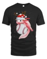 Christmas Pajama Dabbing Axolotl Baseball Santa Hat Xmas 363