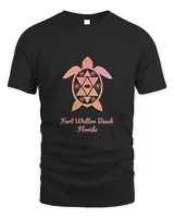 Fort Walton Beach Geometric Pink Tribal Save The Sea Turtle T-Shirt