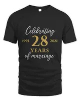 Funny 28 Years of marriage 1993 28th Wedding Anniversary T-Shirt
