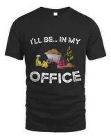 Garden Gardener I&39;ll Be In My Office Pitbull T-Shirt