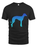 greyhound outline silhouette - modern style blue transition T-Shirt