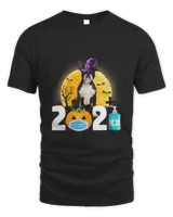 Halloween Costume 2021 Boston Terrier Witch Hat Dog Owner T-Shirt (2)
