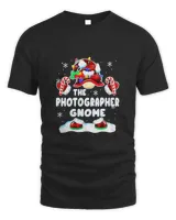 Photographer Gnome Gnomies Red Plaid Matching Family T-Shirt