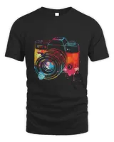 Photography Shirt Watercolor Camera Photographer Photo Tee