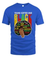 Womens Young ed And Black History Month Retro BLM Melanin Afro T-Shirt